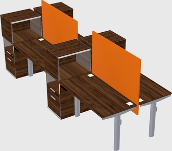 Shared electric desk + cabinet