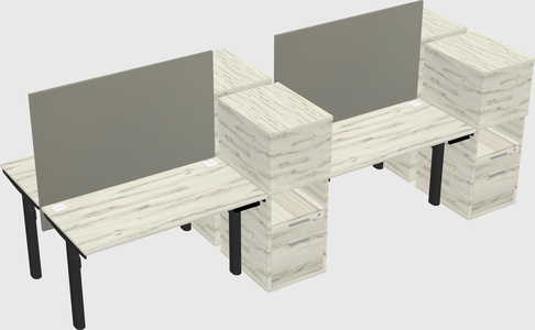 Shared electric desk + cabinet
