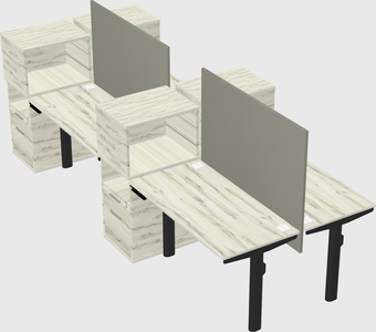 Shared electric desk + cabinet