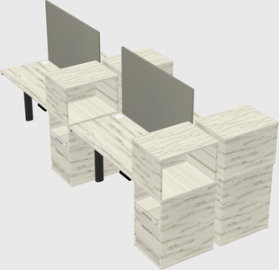 Shared electric desk + cabinet