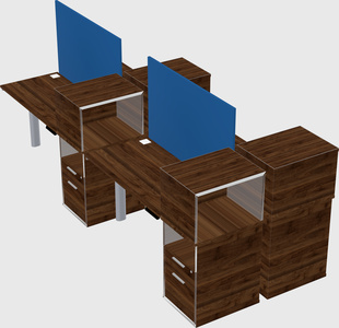 Shared electric desk + cabinet