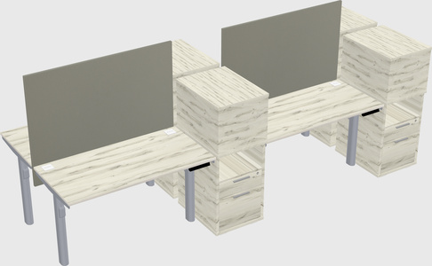 Shared electric desk + cabinet