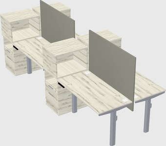Shared electric desk + cabinet