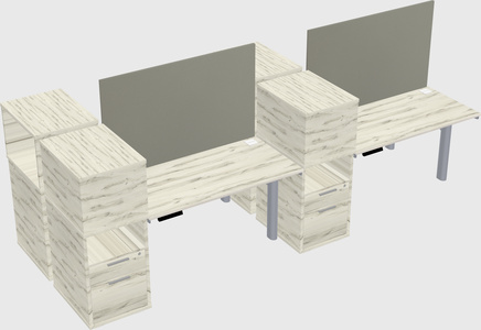 Shared electric desk + cabinet
