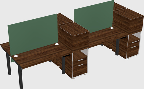 Shared electric desk + cabinet