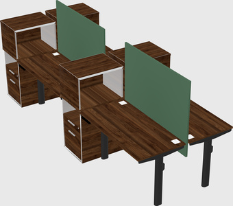 Shared electric desk + cabinet