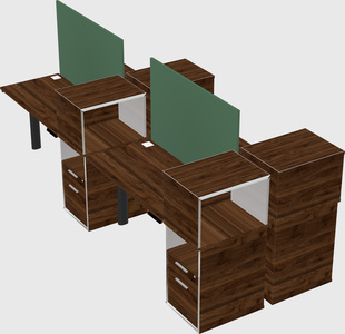 Shared electric desk + cabinet