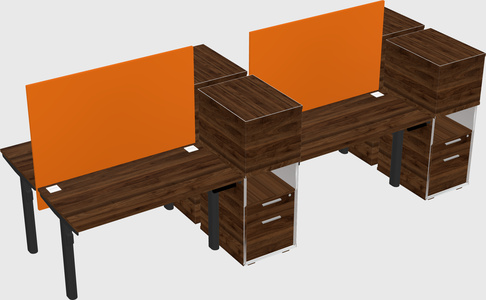 Shared electric desk + cabinet