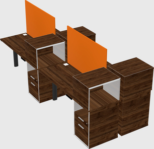 Shared electric desk + cabinet