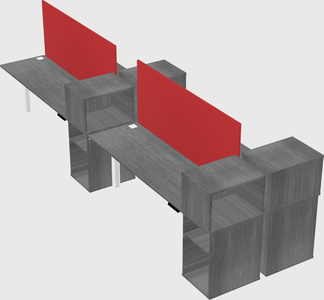 Shared electric desk + cabinet