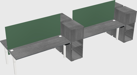 Shared electric desk + cabinet