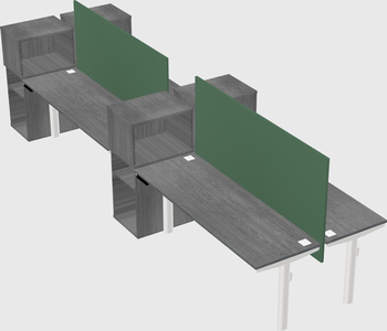 Shared electric desk + cabinet