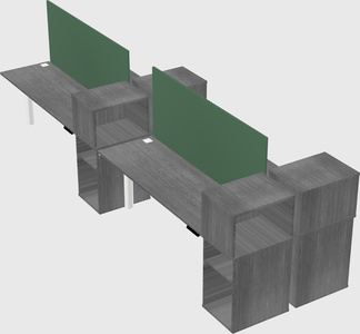 Shared electric desk + cabinet