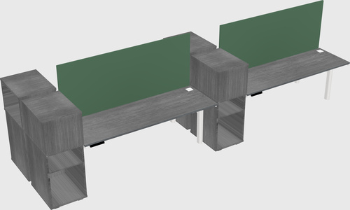 Shared electric desk + cabinet