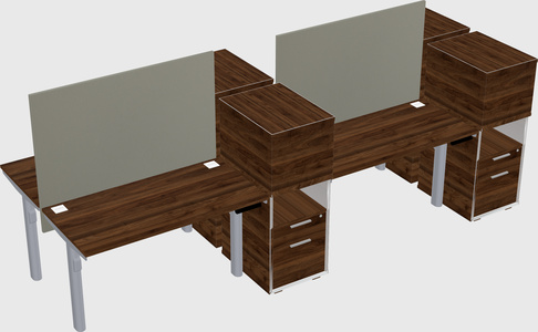 Shared electric desk + cabinet