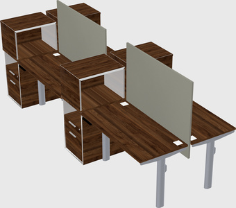 Shared electric desk + cabinet