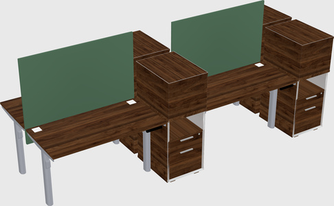Shared electric desk + cabinet