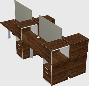 Shared electric desk + cabinet