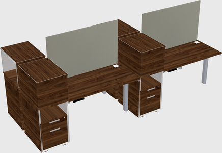 Shared electric desk + cabinet