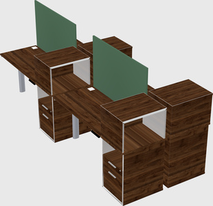 Shared electric desk + cabinet