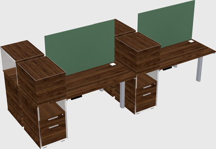 Shared electric desk + cabinet