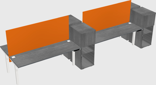 Shared electric desk + cabinet