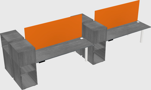 Shared electric desk + cabinet
