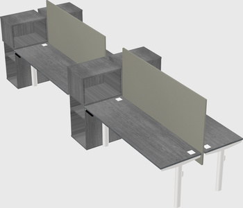 Shared electric desk + cabinet