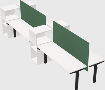 Shared electric desk + cabinet