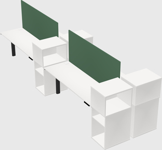 Shared electric desk + cabinet