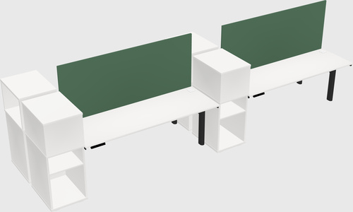 Shared electric desk + cabinet