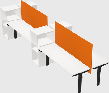 Shared electric desk + cabinet