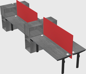 Shared electric desk + cabinet