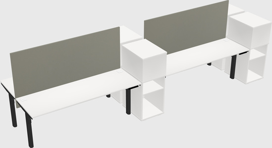 Shared electric desk + cabinet