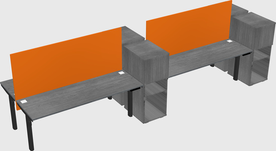 Shared electric desk + cabinet