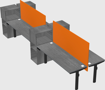 Shared electric desk + cabinet