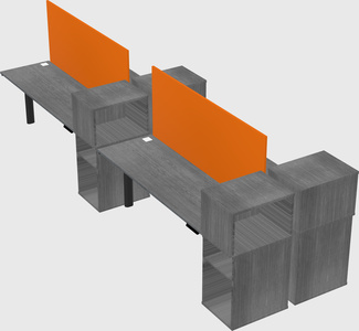 Shared electric desk + cabinet