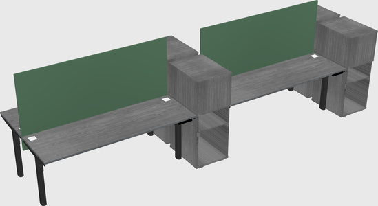Shared electric desk + cabinet