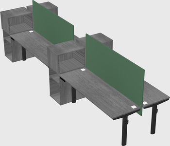 Shared electric desk + cabinet