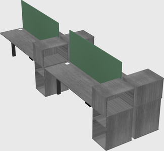 Shared electric desk + cabinet