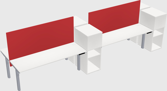 Shared electric desk + cabinet