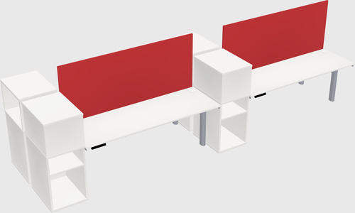 Shared electric desk + cabinet