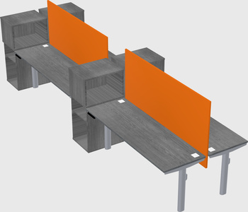 Shared electric desk + cabinet