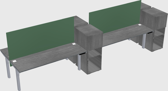 Shared electric desk + cabinet