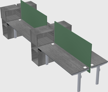 Shared electric desk + cabinet