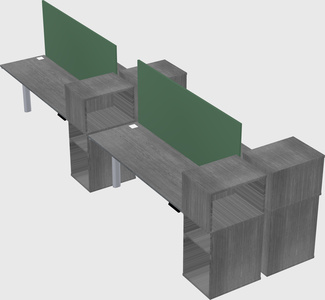 Shared electric desk + cabinet