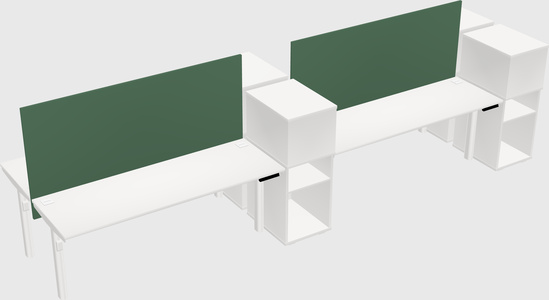 Shared electric desk + cabinet