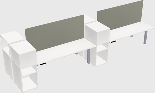 Shared electric desk + cabinet