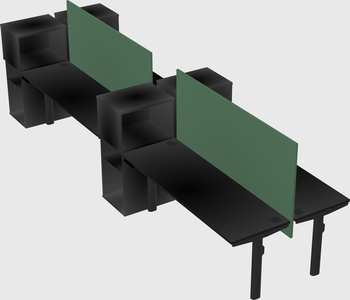 Shared electric desk + cabinet