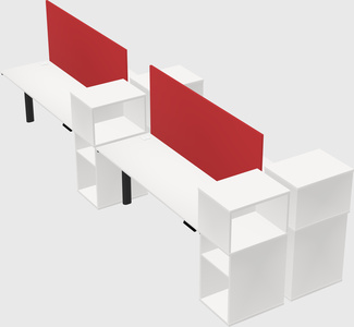 Shared electric desk + cabinet